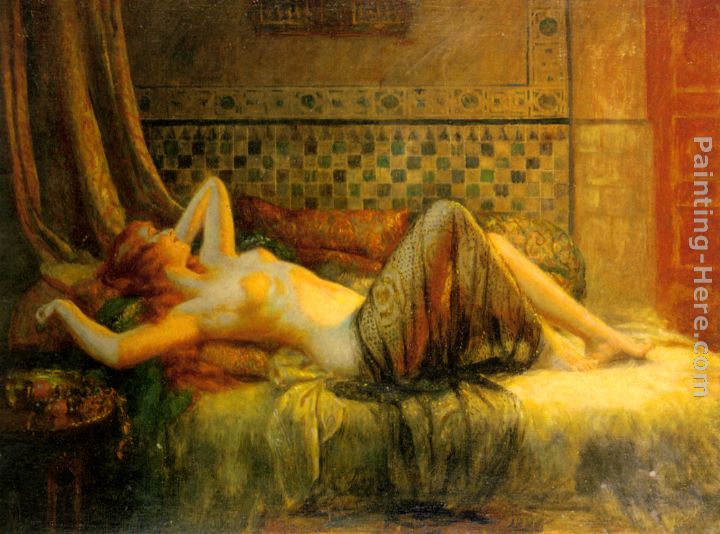 Reclining Nude painting - Delphin Enjolras Reclining Nude art painting